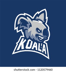 koala esport gaming mascot logo template