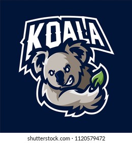 koala esport gaming mascot logo template