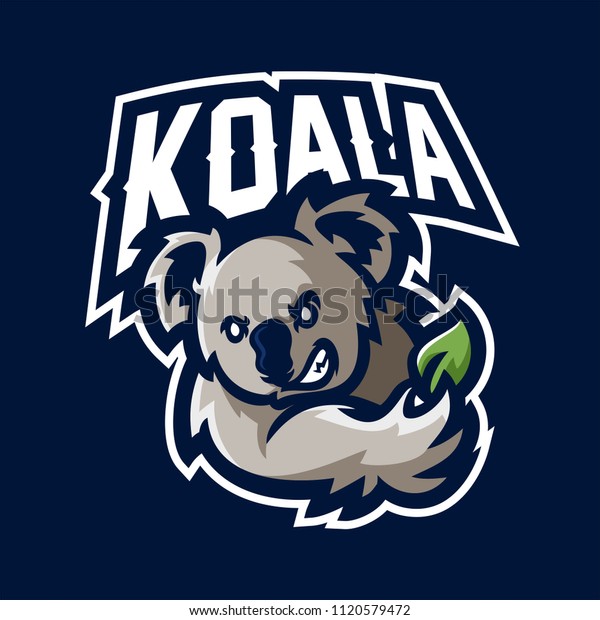 Koala Esport Gaming Mascot Logo Template Stock Vector (Royalty Free ...