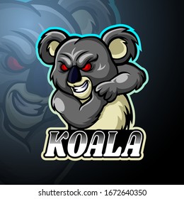 Koala esport logo mascot design