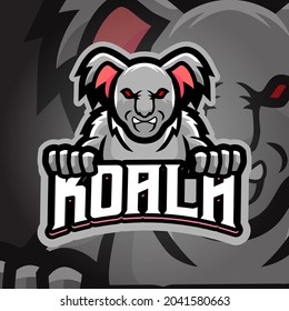 Koala Esport logo. Suitable for team logo or esport logo and mascot logo, or tshirt design.