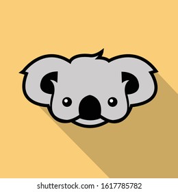 koala face cartoon vector illustration