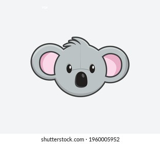 Koala Face - Cute Koala Face, Cartoon Koala, Vector EPS 10