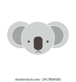 Koala Face Icon Vector Illustration