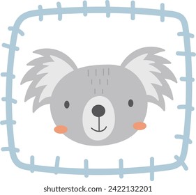 Koala Face Portrait Vector Illustration