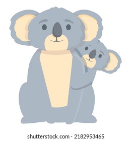 Koala family icon cartoon vector. Cure bear. Baby australia