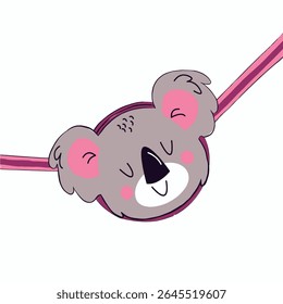 koala fanny pack illustration. tshirt graphic print pattern. kids clothing, fashion and more