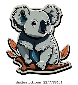 Koala Flat Icon Isolated On White Background