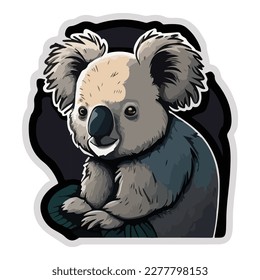 Koala Flat Icon Isolated On White Background