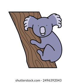 Koala handgezeichnete Farbe, Vektorgrafik