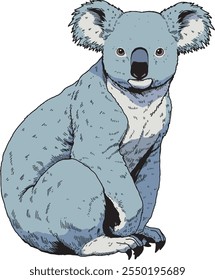 Arte de diseño dibujado a mano Koala que se puede utilizar para sus cosas
