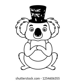 koala with hat australian celebration