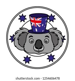 koala hat australian flag emblem