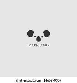 Koala Head Abstract logo icon designs illustration template.