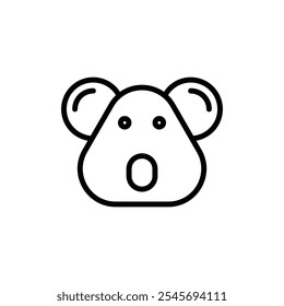 Koala Kopf Symbol Logo Zeichen Satz Vektorgrafik