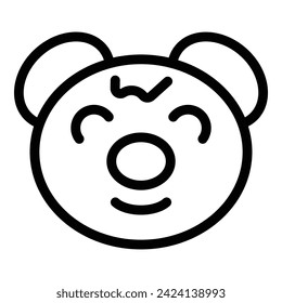 Koala head icon outline vector. Landmark travel. Template landmark