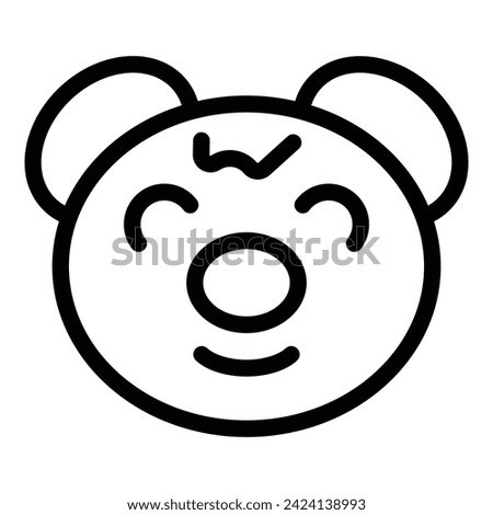 Koala head icon outline vector. Landmark travel. Template landmark