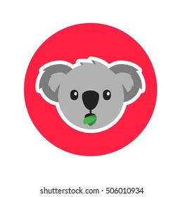 Koala Head Icon Vector Graphic