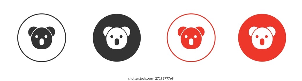 Ícone da cabeça do Koala. web vetor design