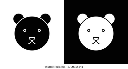 Koala head icons for graphic and web design projects