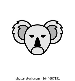 koala head logo animal design vector