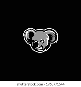 koala head logo. e sports logo koala head. e sports logo vector. emblem vector. in eps 10