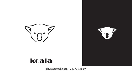 koala head logo with minimalistic design