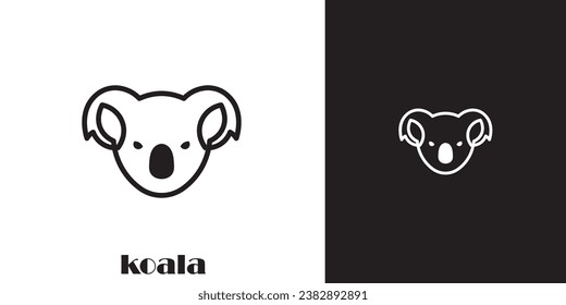 koala head logo with minimalistic design