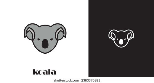 koala head logo with minimalistic design
