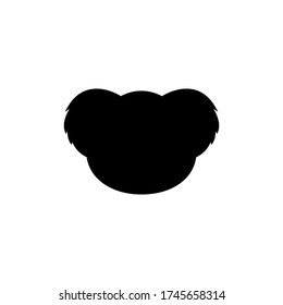 Koala head silhouette vector illustration