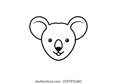 A koala head vector illustration 