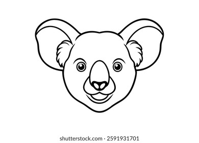 A koala head vector illustration 