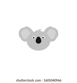 koala head vector illustration. koala animal face emoticon symbol icon.
