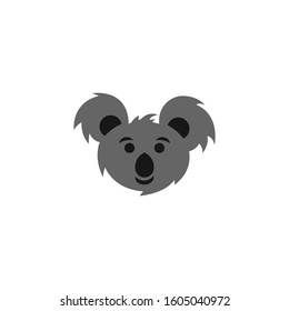 koala head vector illustration. koala animal face emoticon symbol icon.