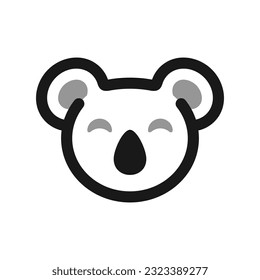 Koala Head Vector Logo Design Template