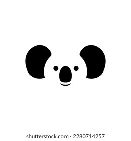 koala head vector logo template