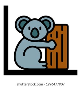 koala holding wood unique design