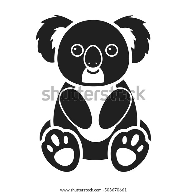 Koala Icon Black Style Isolated On Stock Vector (Royalty Free) 503670661