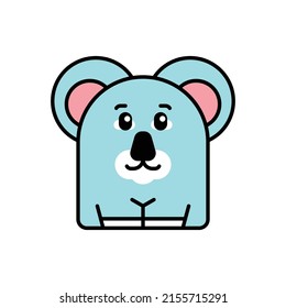 Koala icon. Icon design. Template elements. Flat style