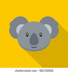 Koala icon. Flat illustration of koala vector icon for web