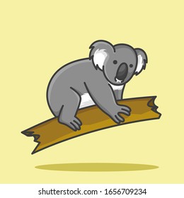 koala icon illustration, vector file eps 10, background is easy to edit or remove