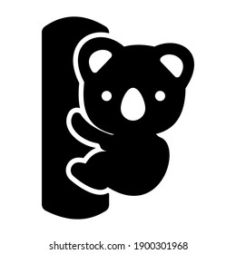 Koala icon isolated on white background