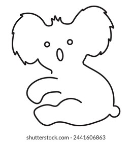 icono de koala aislado sobre fondo blanco, ilustración vectorial.