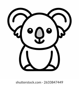 Koala icon line art vector art 
