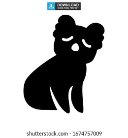 koala icon or logo isolated sign symbol vector illustration - high quality black style vector icons
