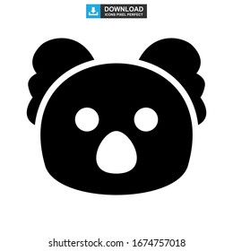 koala icon or logo isolated sign symbol vector illustration - high quality black style vector icons
