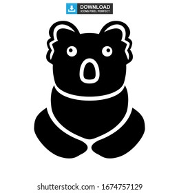 koala icon or logo isolated sign symbol vector illustration - high quality black style vector icons
