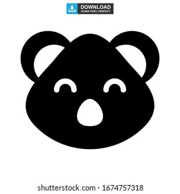 koala icon or logo isolated sign symbol vector illustration - high quality black style vector icons
