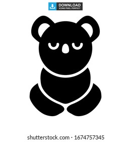 koala icon or logo isolated sign symbol vector illustration - high quality black style vector icons

