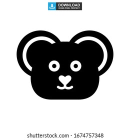 koala icon or logo isolated sign symbol vector illustration - high quality black style vector icons
